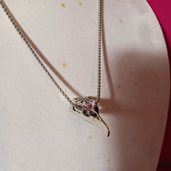 Viking Compass Raven Skull Stainless Steel Necklace NWOT - Picture 6 of 15